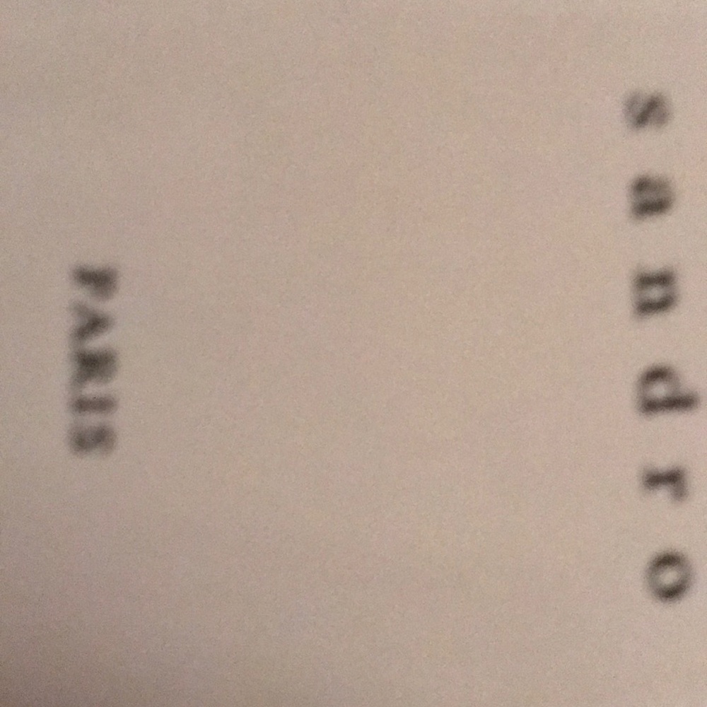 Worn with once very well made look up brand on line Sandro Paris size 1